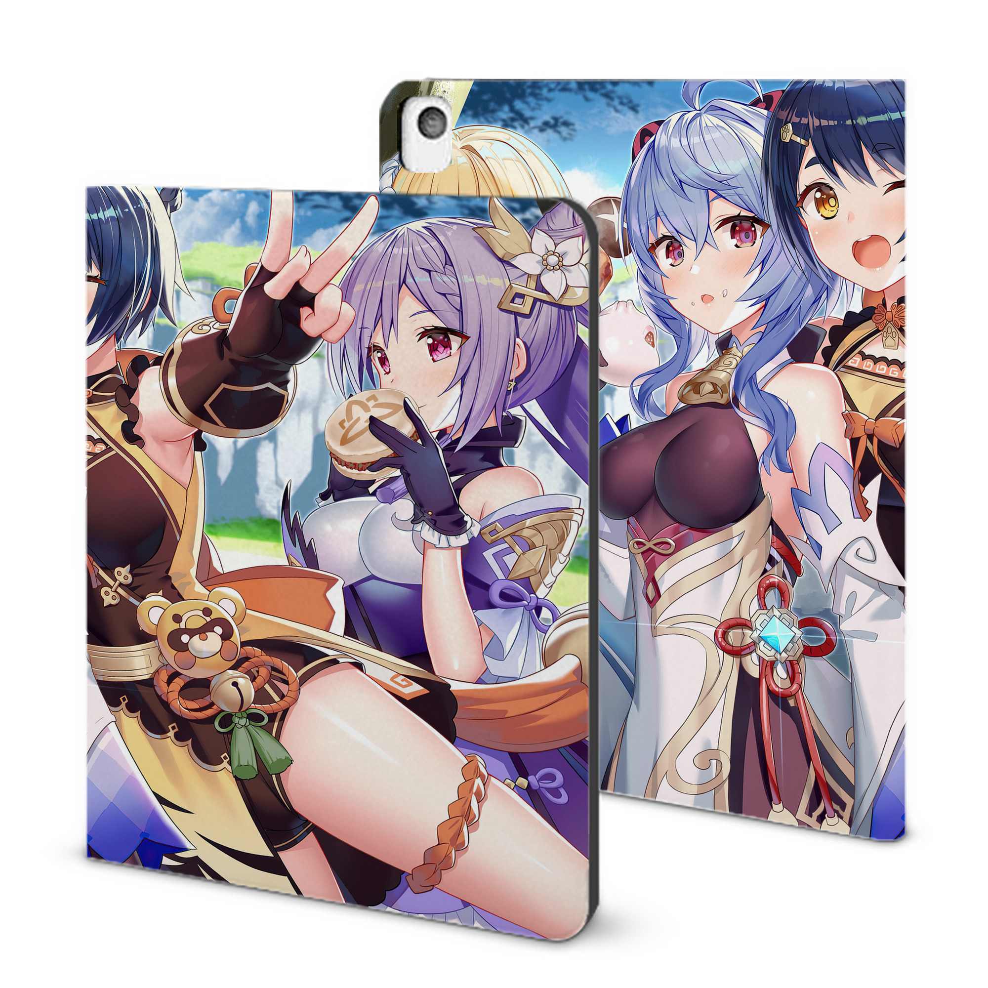 げんし神 genshin IPadケース ペンホルダー付き ブックスタイルデザイン